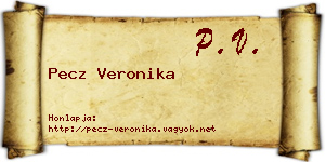 Pecz Veronika névjegykártya